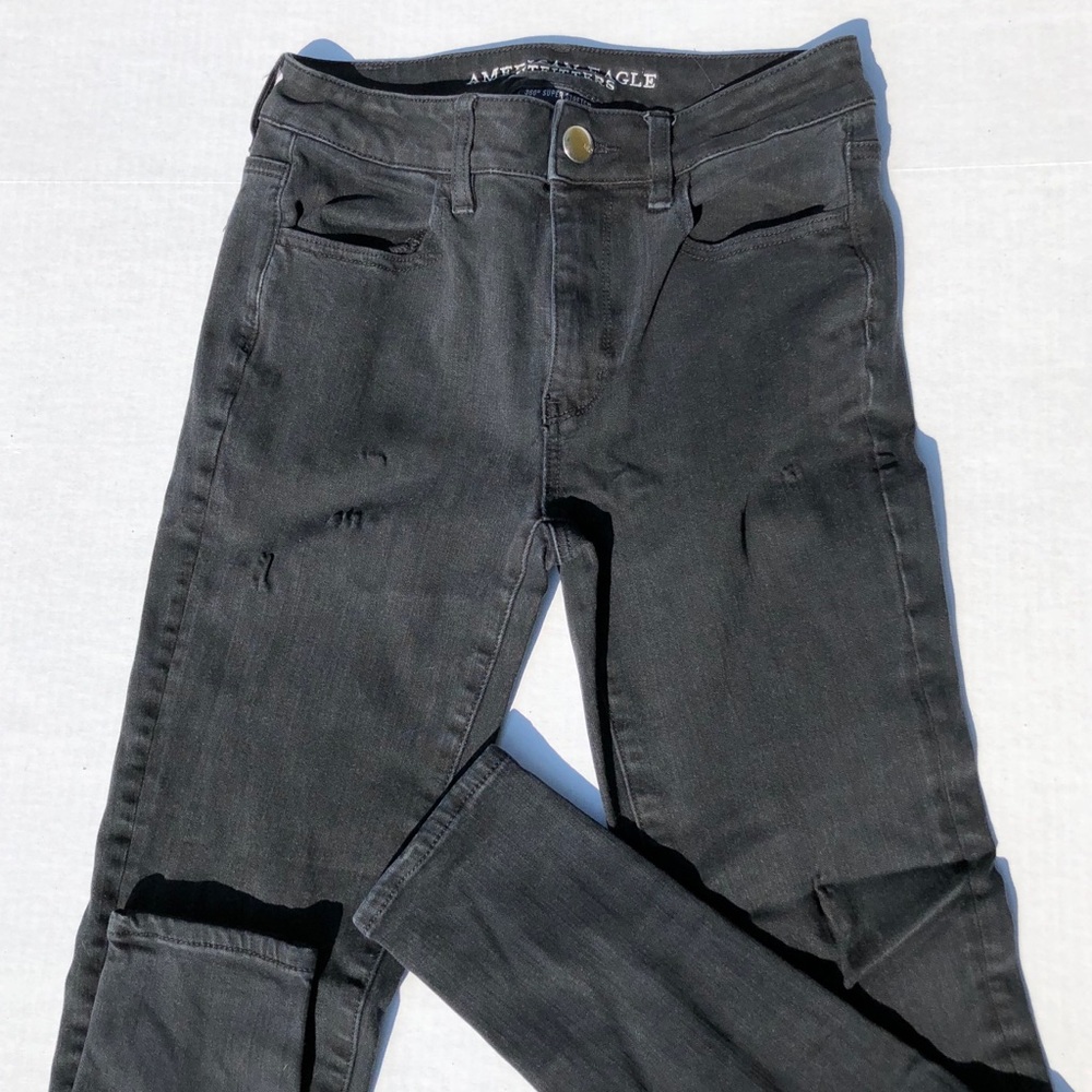 AE Black High Rise Super Stretch Jeggings Size 4